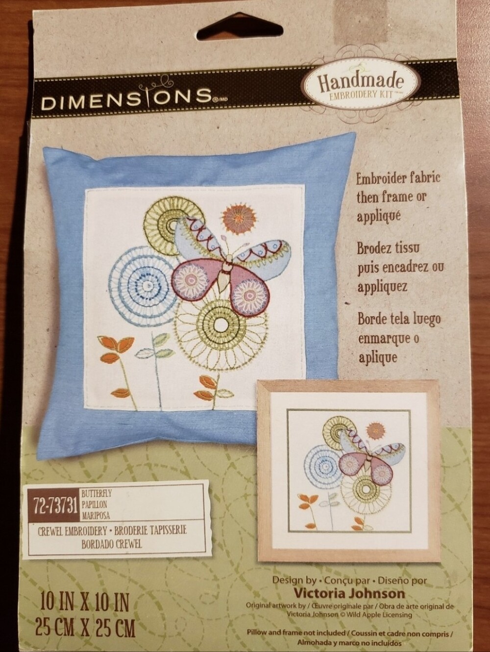 Butterfly Crewel Embroidery Kit Dimensions Victoria Johnson Whimsical Retro NEW